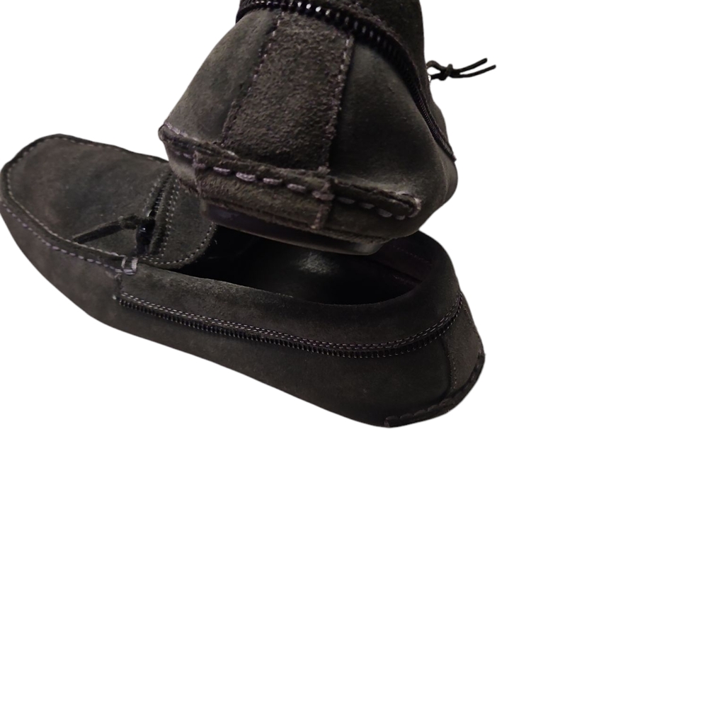 John Varvatos Gray Suede Slip-On Loafers - Picture 3 of 6
